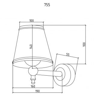 Бра Boheme Brillante хром 755